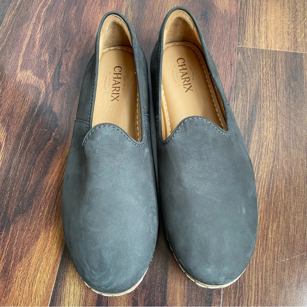 Charix Graphite Nubuck Slip Ons For Men Size EU41/US 8 Made in Turkey